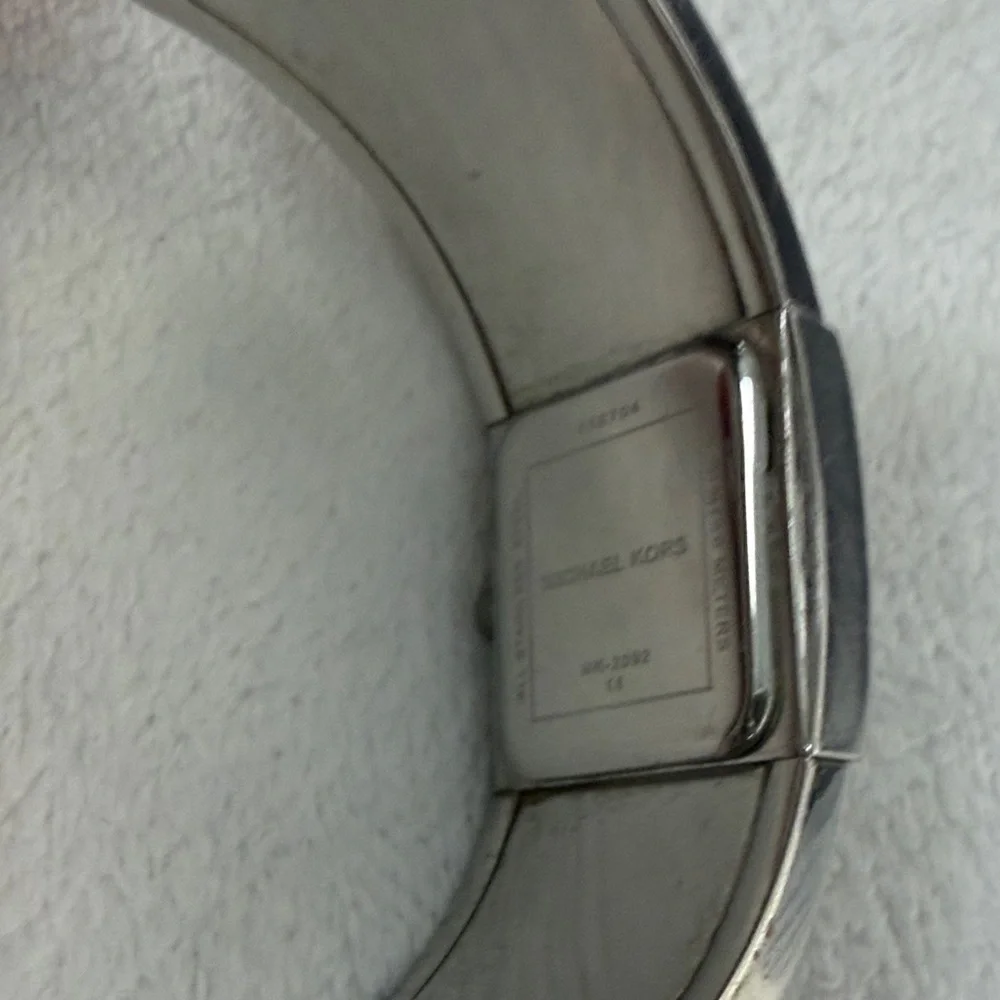 Michael Kors Silver and Brown Leather Watch - Picture 4 of 8